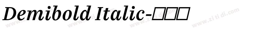 Demibold Italic字体转换